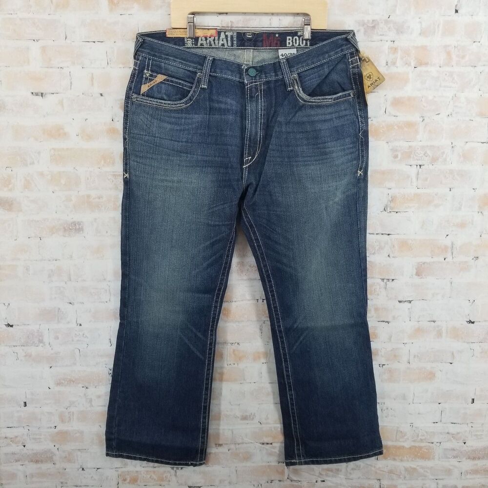 NWT Ariat M6 Stretch Slim Fit Boot Cut Low Rise Jeans Rowell Men's Size 40 x 30